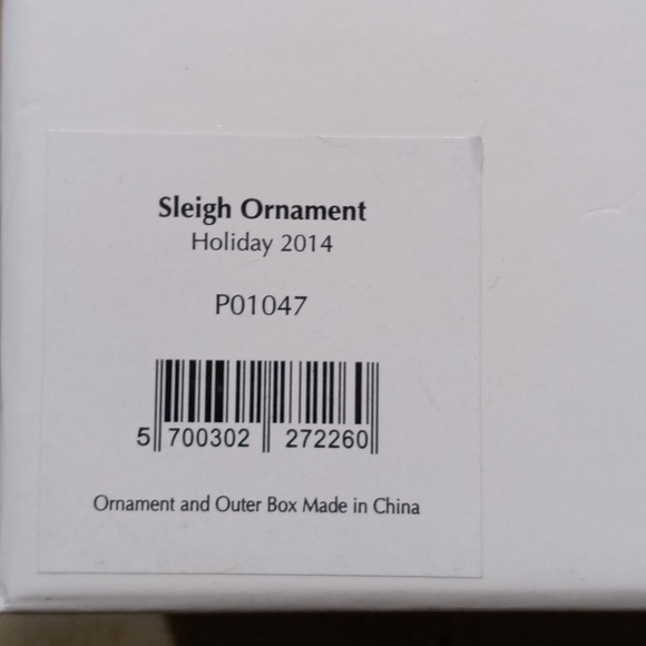 🆕 Pandora Unforgettable Moments Sleigh Ornament Christmas 2014 Holiday Ornament - Picture 14 of 14